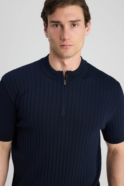 Ds Damat Regular Fit Lacivert Düz Kazak