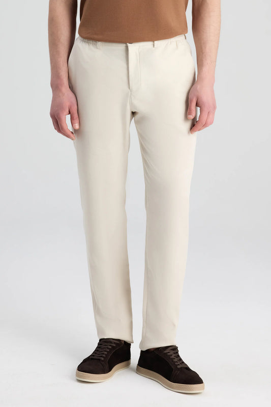 Ds Damat Relaxed Fit (pilesiz) Bej Armürlü Jogger Pantolon