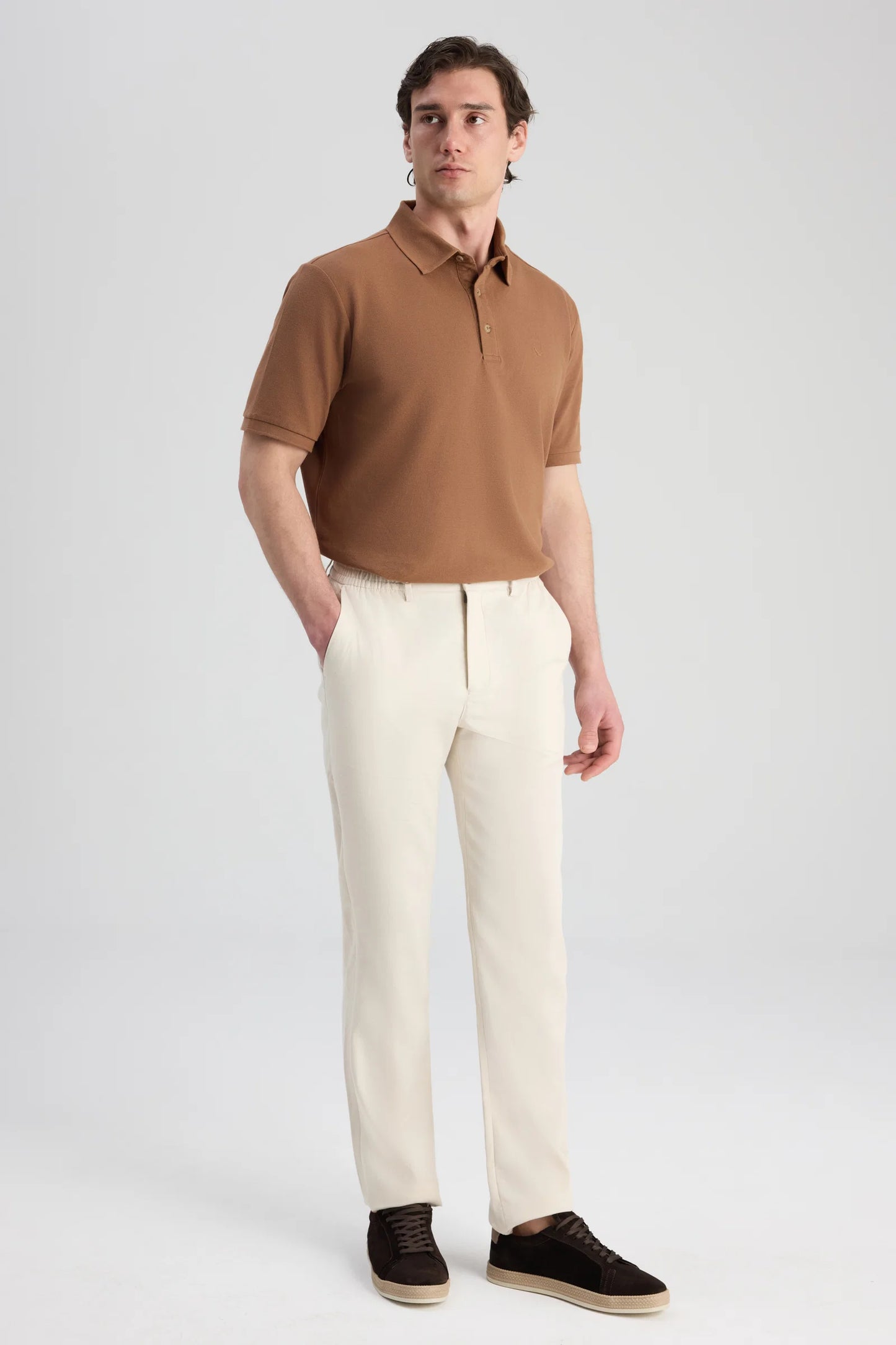 Ds Damat Relaxed Fit (pilesiz) Bej Armürlü Jogger Pantolon