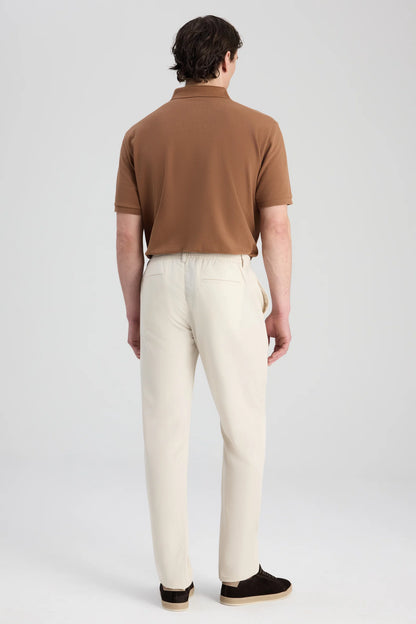 Ds Damat Relaxed Fit (pilesiz) Bej Armürlü Jogger Pantolon