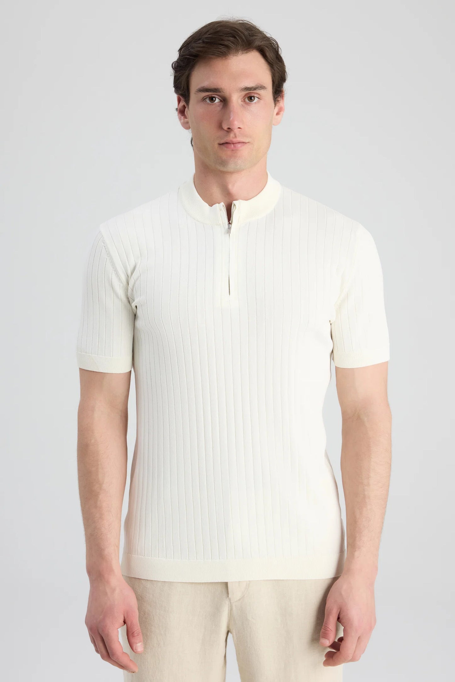 Ds Damat Regular Fit Ekru Düz Kazak
