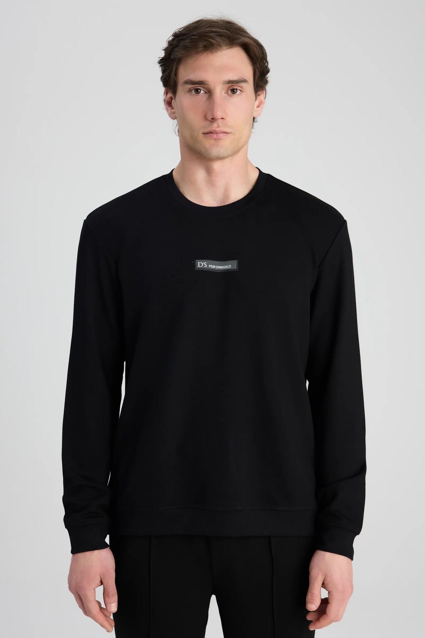 Ds Damat Regular Fit Siyah Düz Sweatshirt