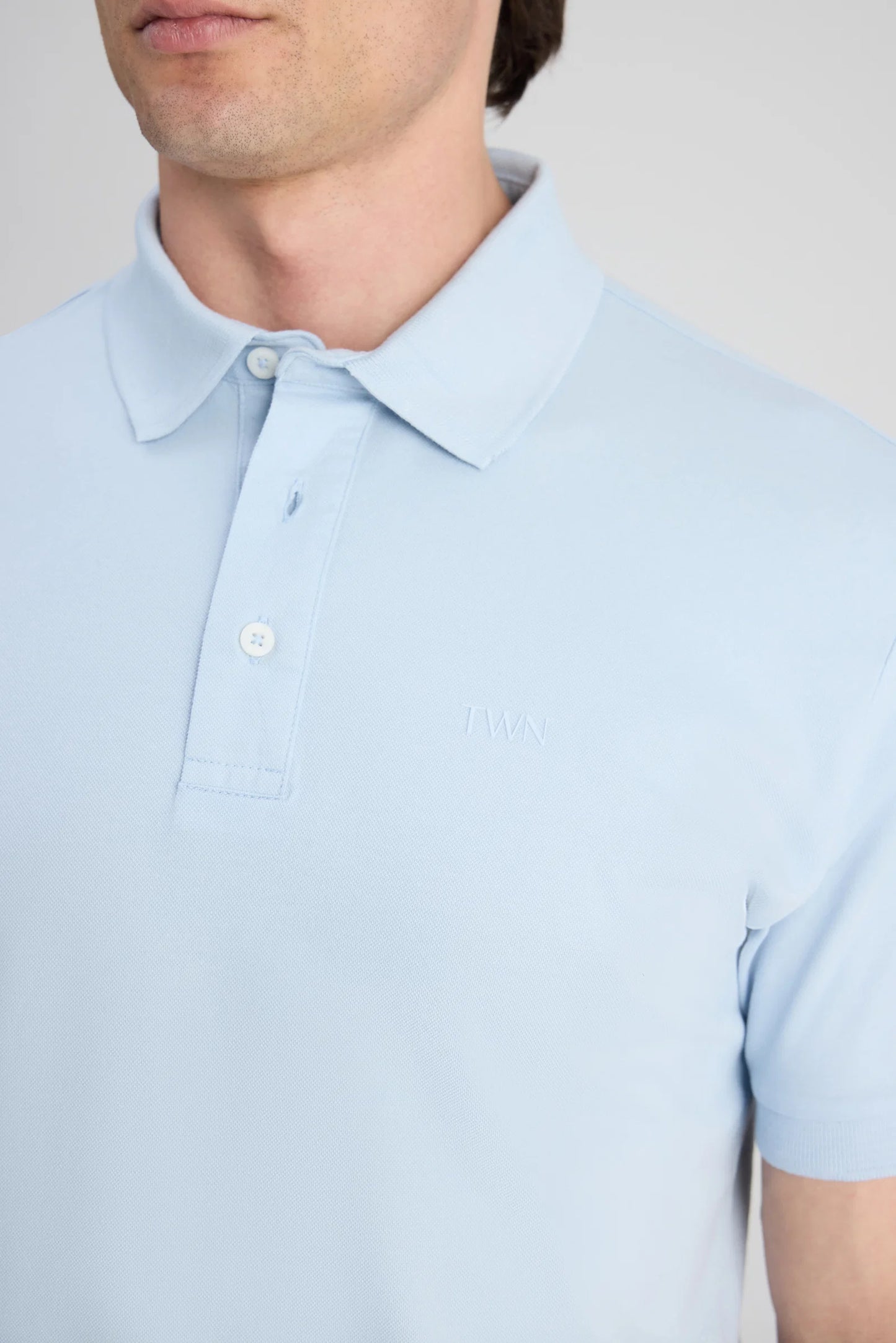 Twn Slim Fit Mavi Pike Dokulu T-shirt