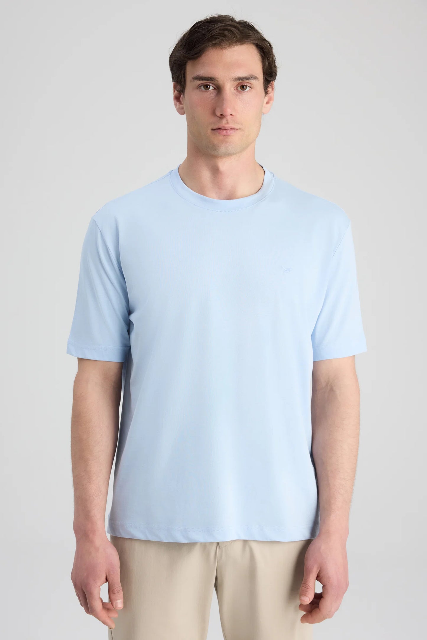 Ds Damat Regular Fit Mavi Düz T-shirt