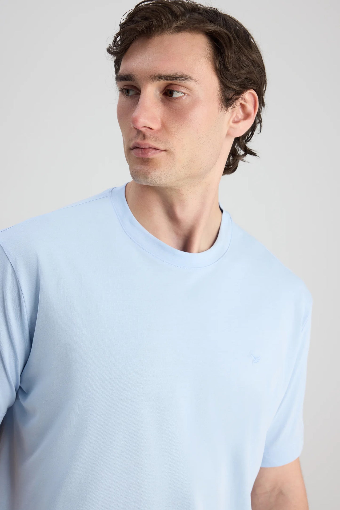 Ds Damat Regular Fit Mavi Düz T-shirt