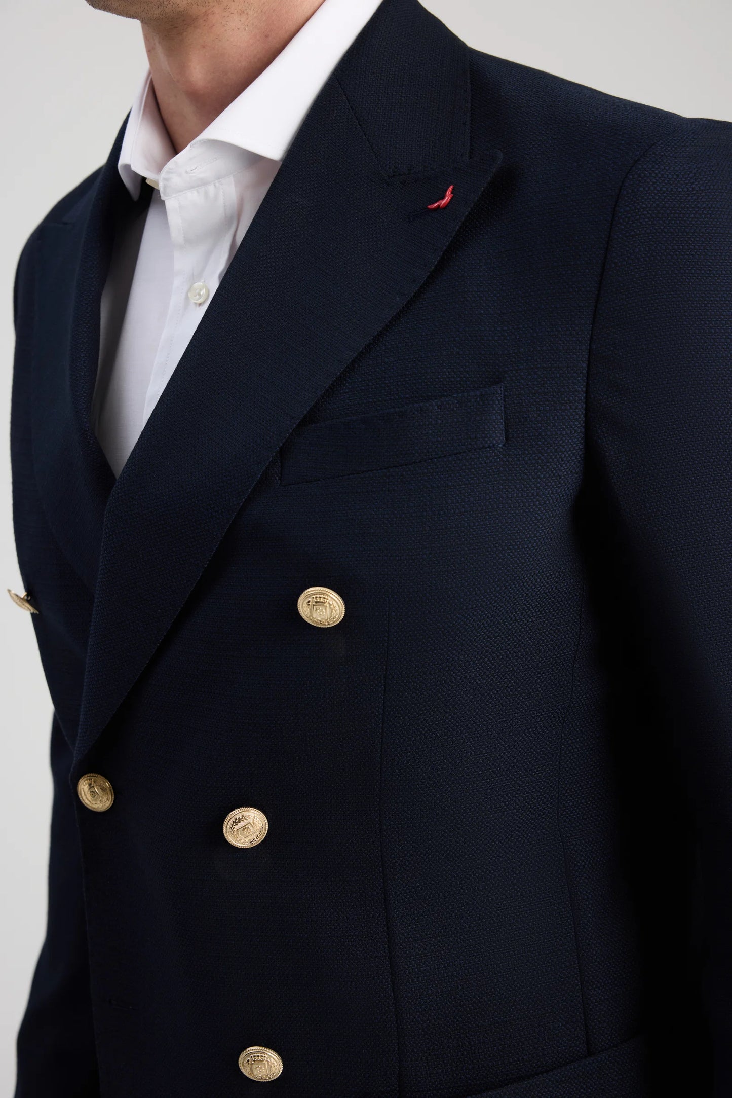 Ds Damat Regular Fit Lacivert Armürlü Kumaş Ceket