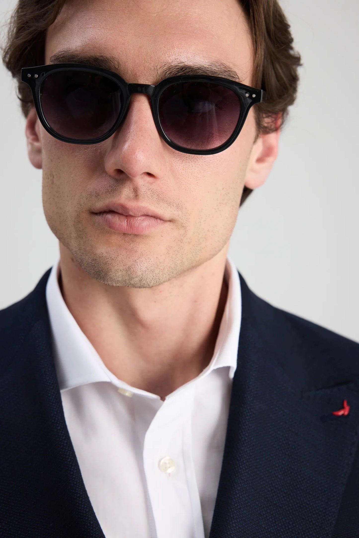 Ds Damat Regular Fit Lacivert Armürlü Kumaş Ceket
