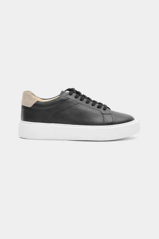 Damat Siyah Hakiki Deri Sneaker Ayakkabi
