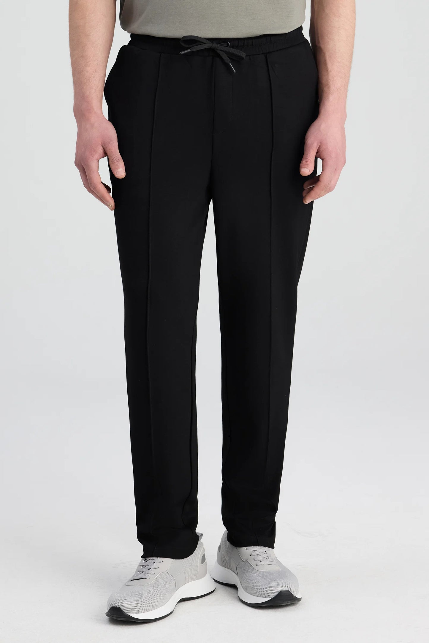 Ds Damat Regular Fit Siyah Düz Eşofman Alt