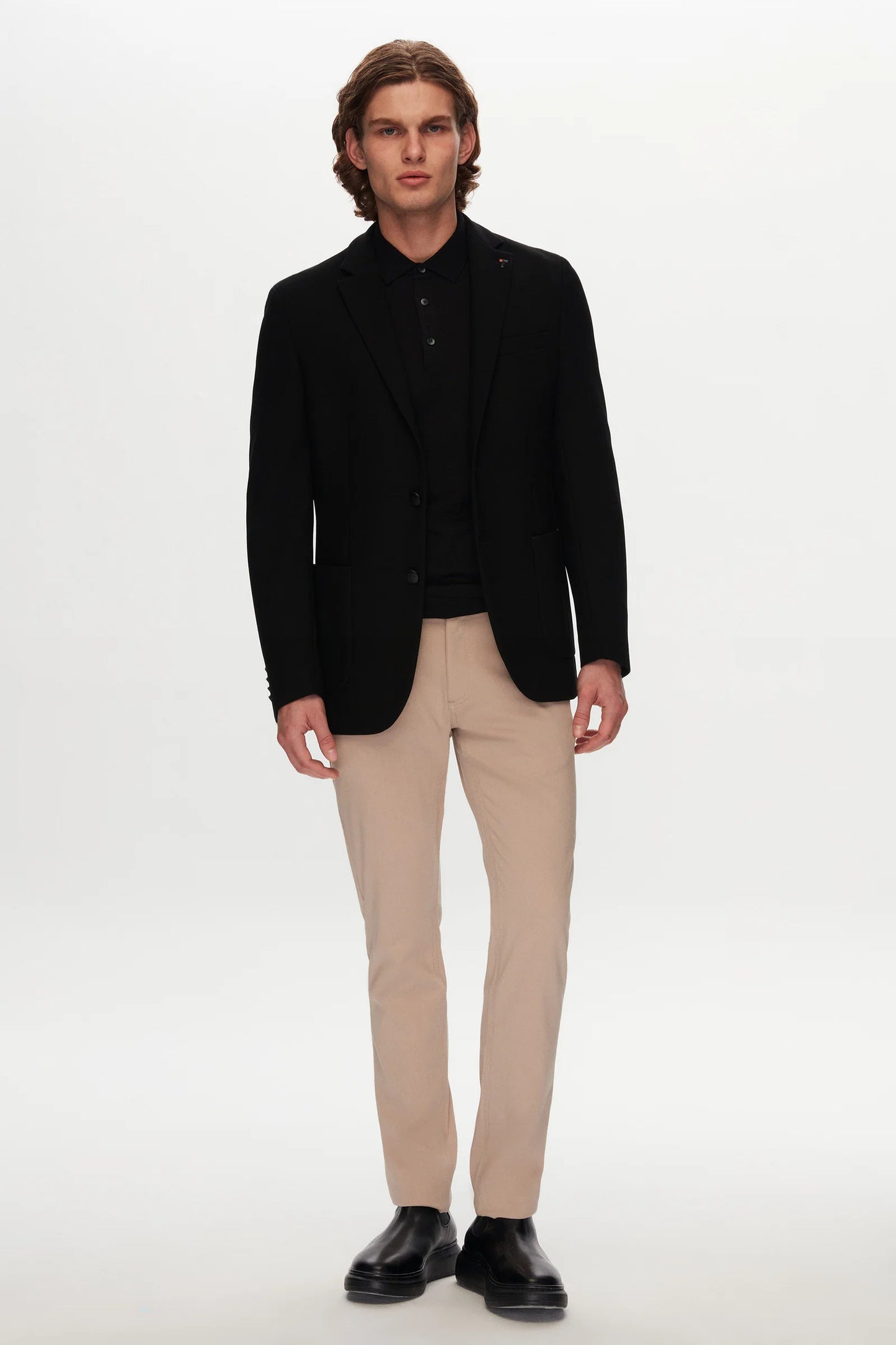 Tween Slim Fit Siyah Armürlü / Bı Stretch Kumaş Ceket