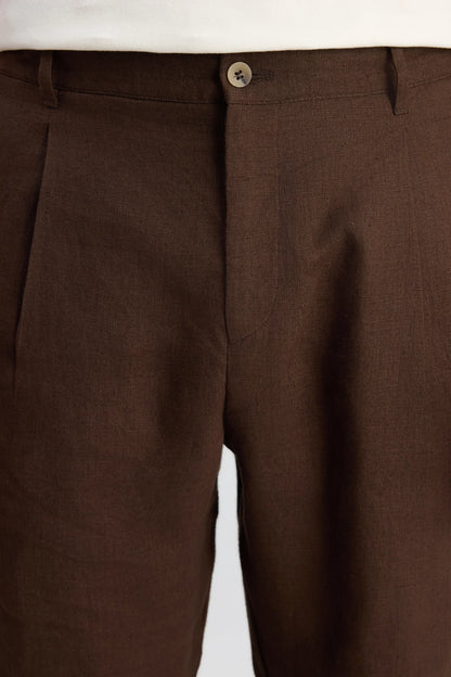 Ds Damat Relaxed Fit Kahverengi Düz Jogger Pantolon