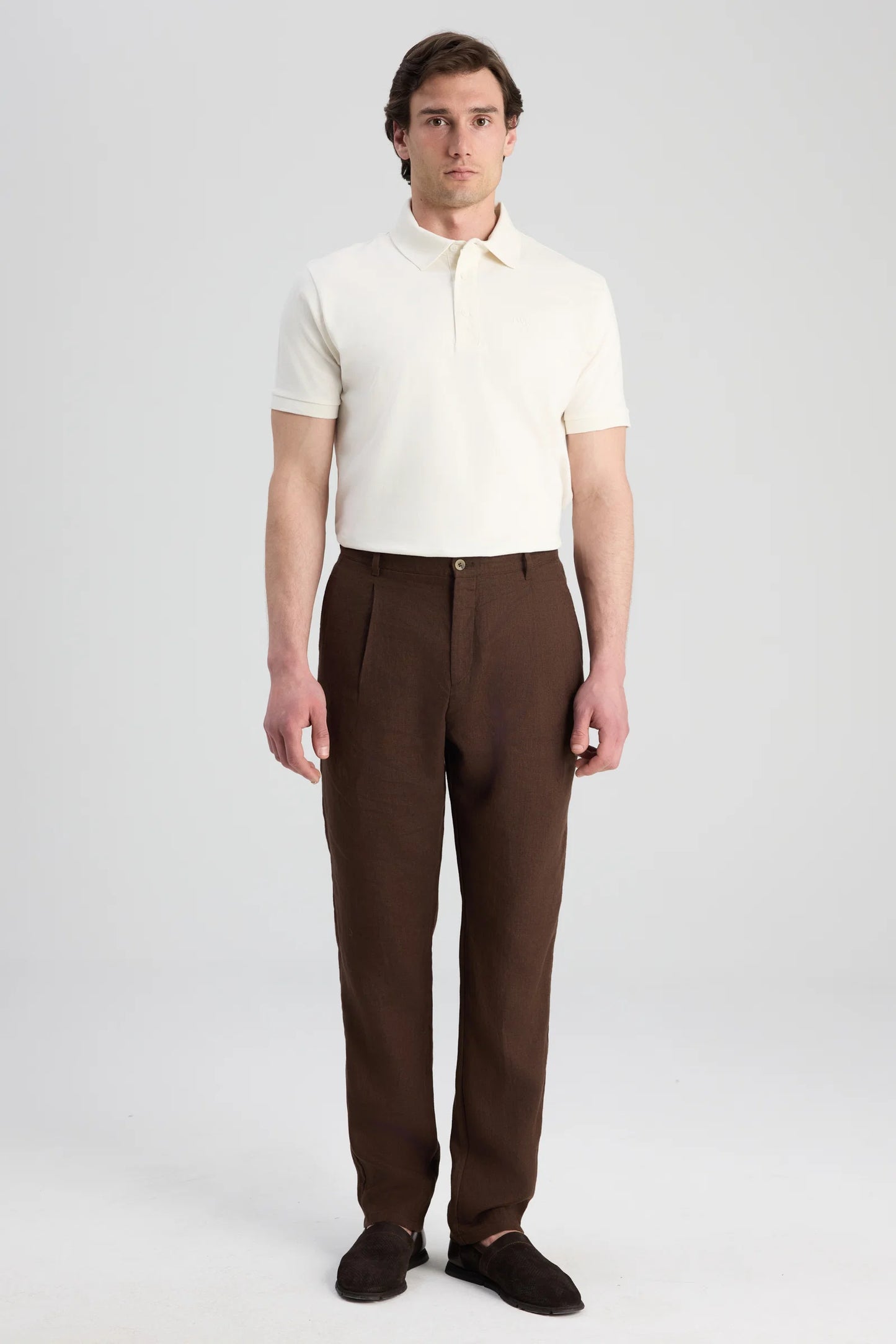 Ds Damat Relaxed Fit Kahverengi Düz Jogger Pantolon