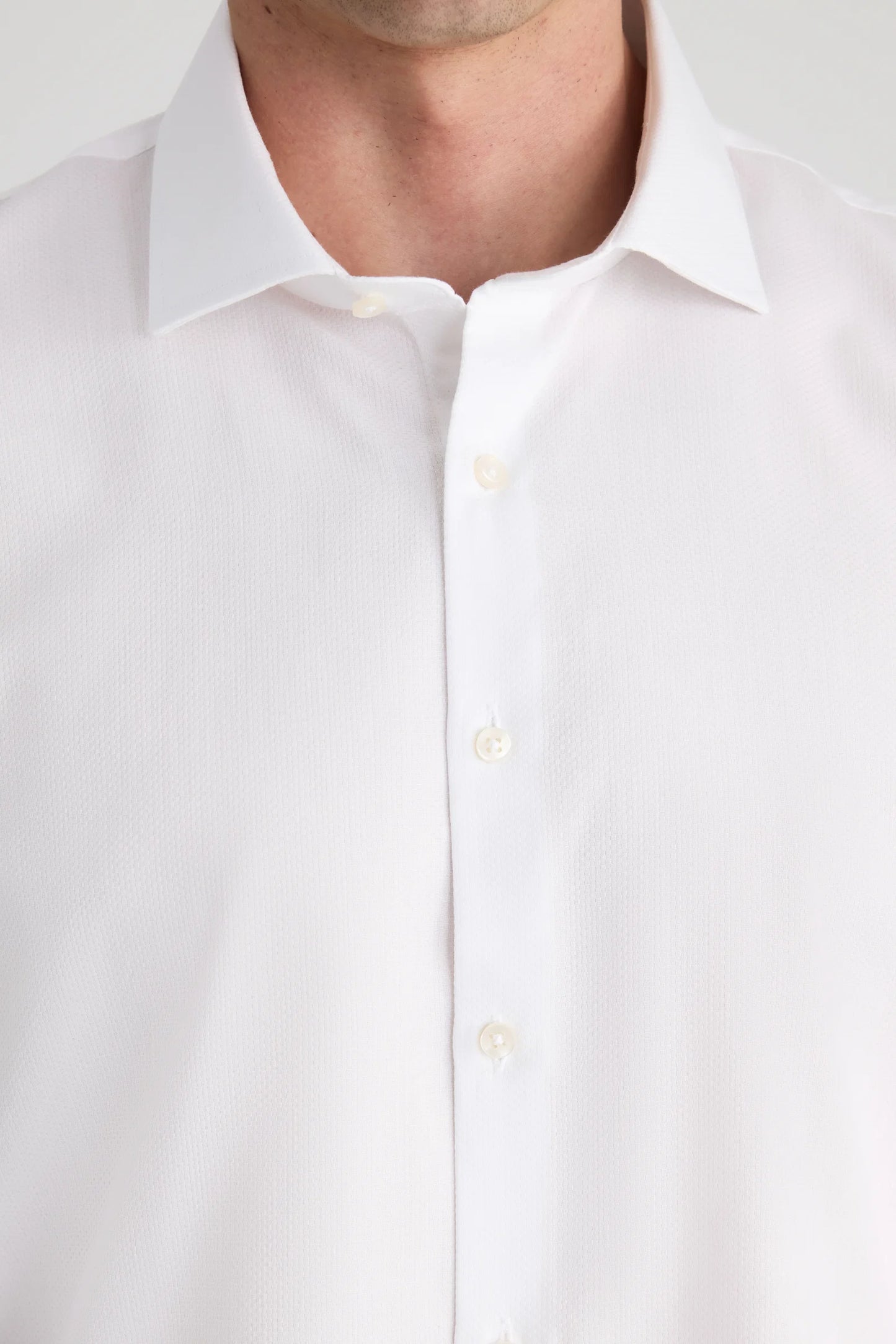 Twn Slim Fit Beyaz Armürlü Gömlek