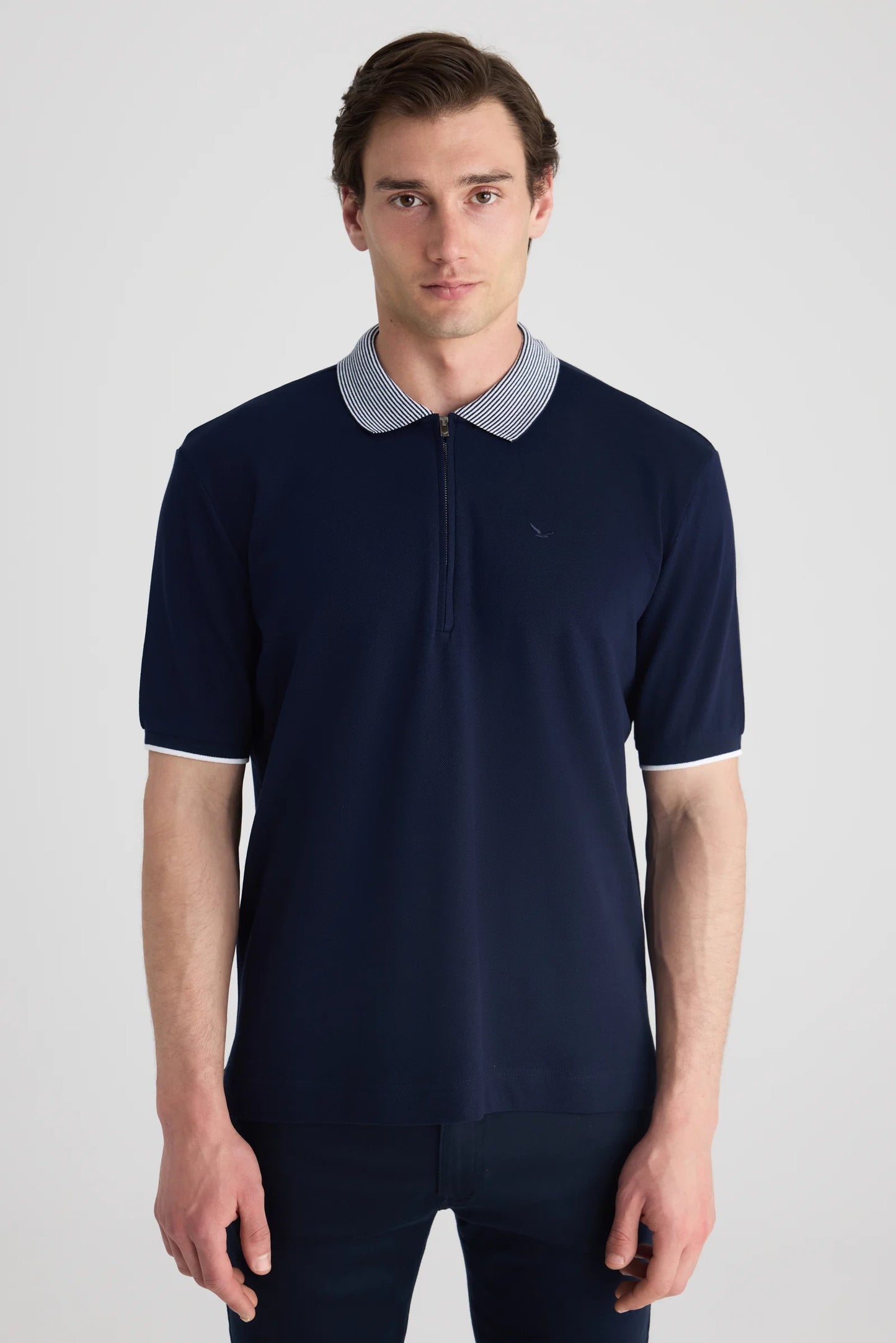Ds Damat Regular Fit Lacivert Düz T-shirt