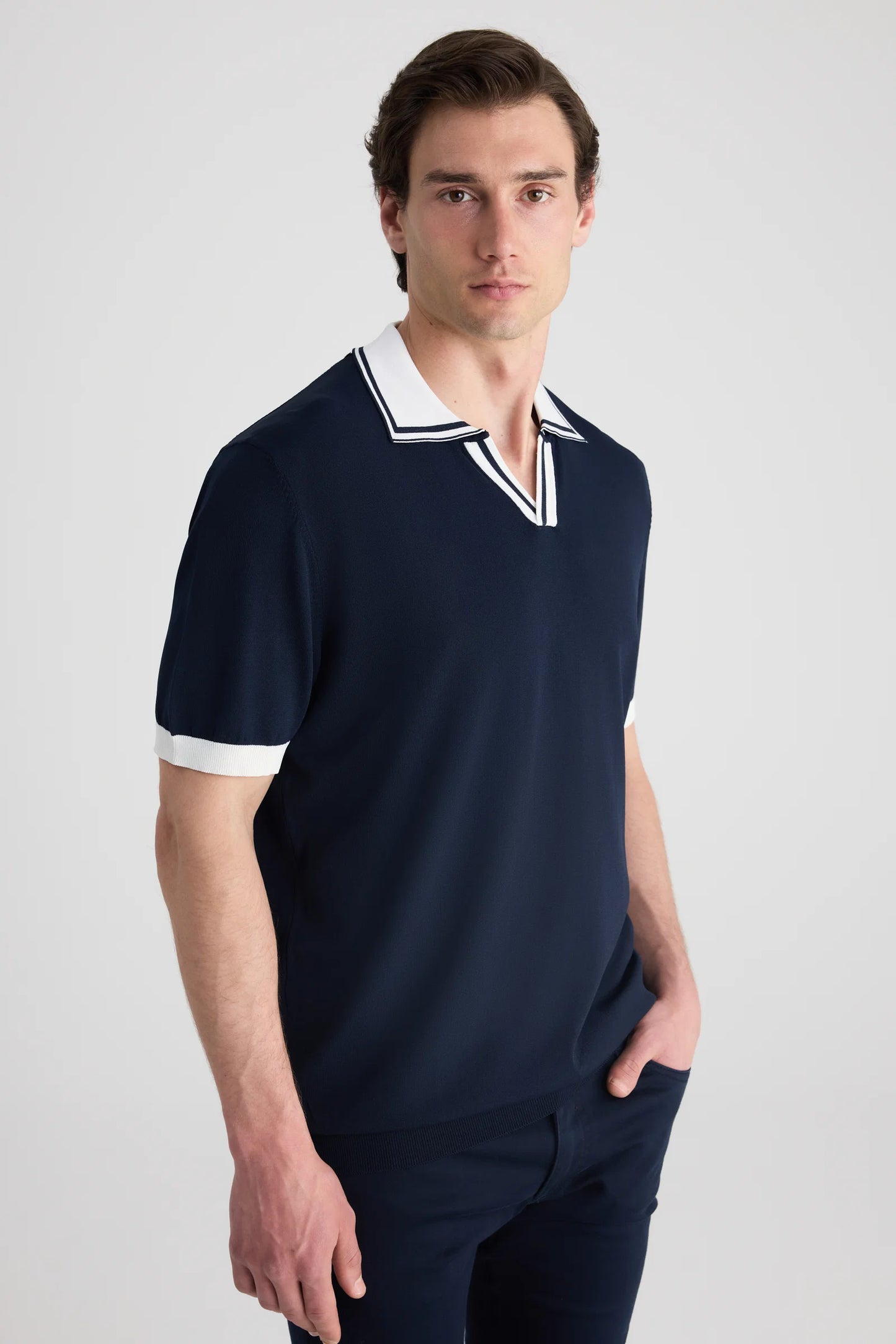 Ds Damat Regular Fit Lacivert Düz T-shirt
