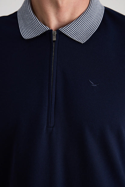 Ds Damat Regular Fit Lacivert Düz T-shirt