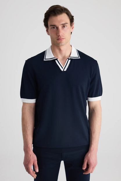 Ds Damat Regular Fit Lacivert Düz T-shirt
