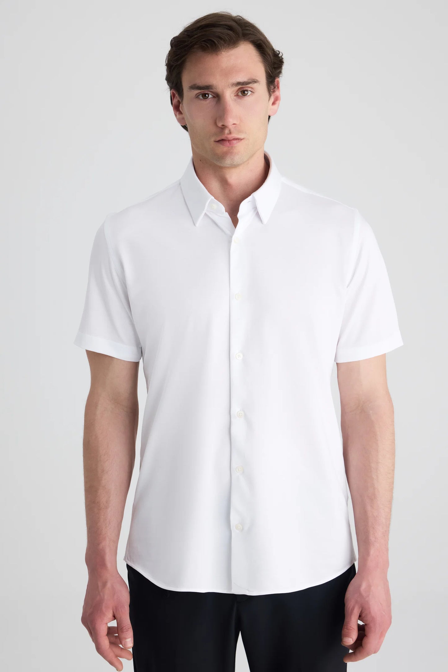 Ds Damat Slim Fit Beyaz Örme Gömlek