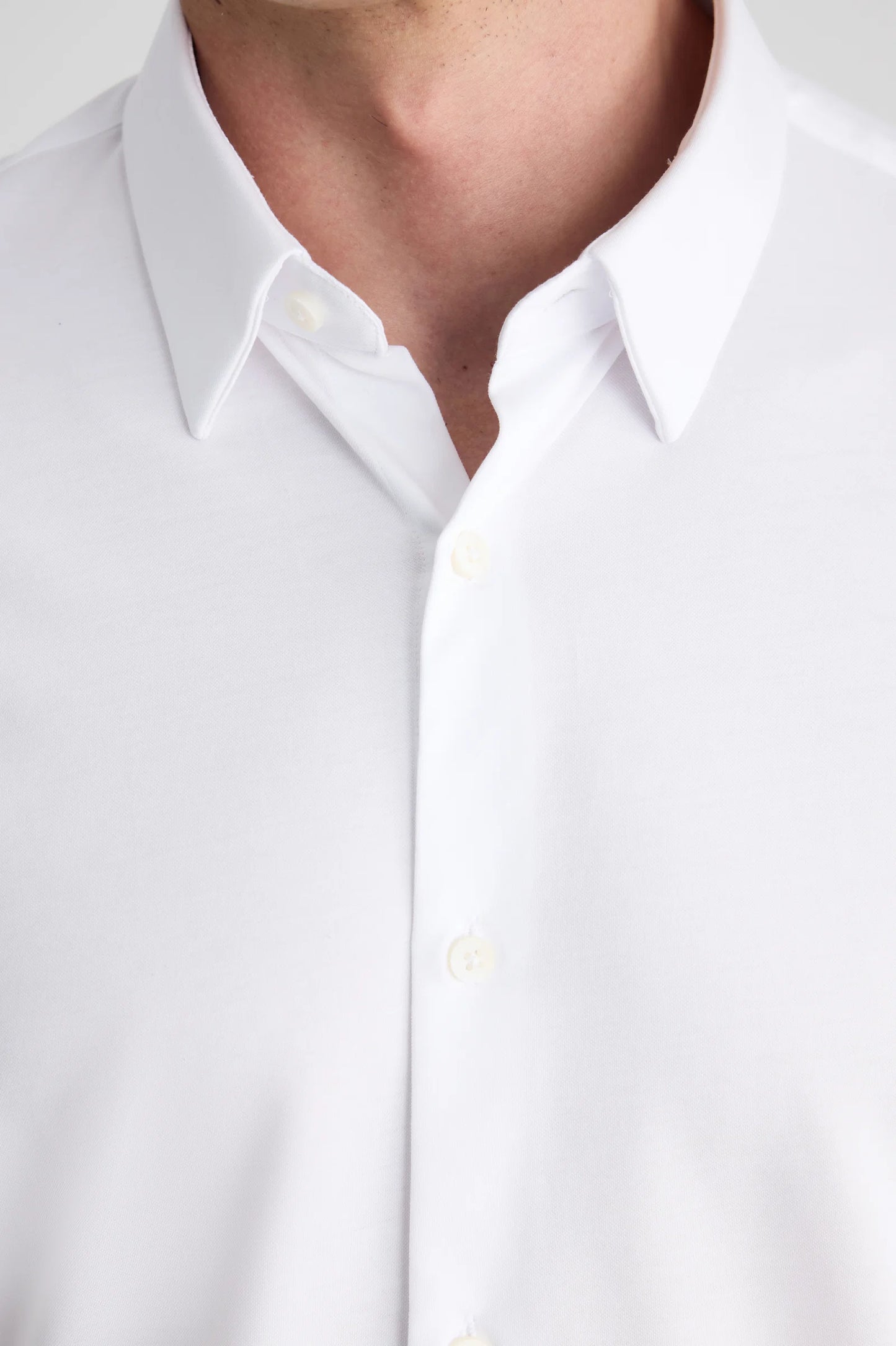 Ds Damat Slim Fit Beyaz Örme Gömlek