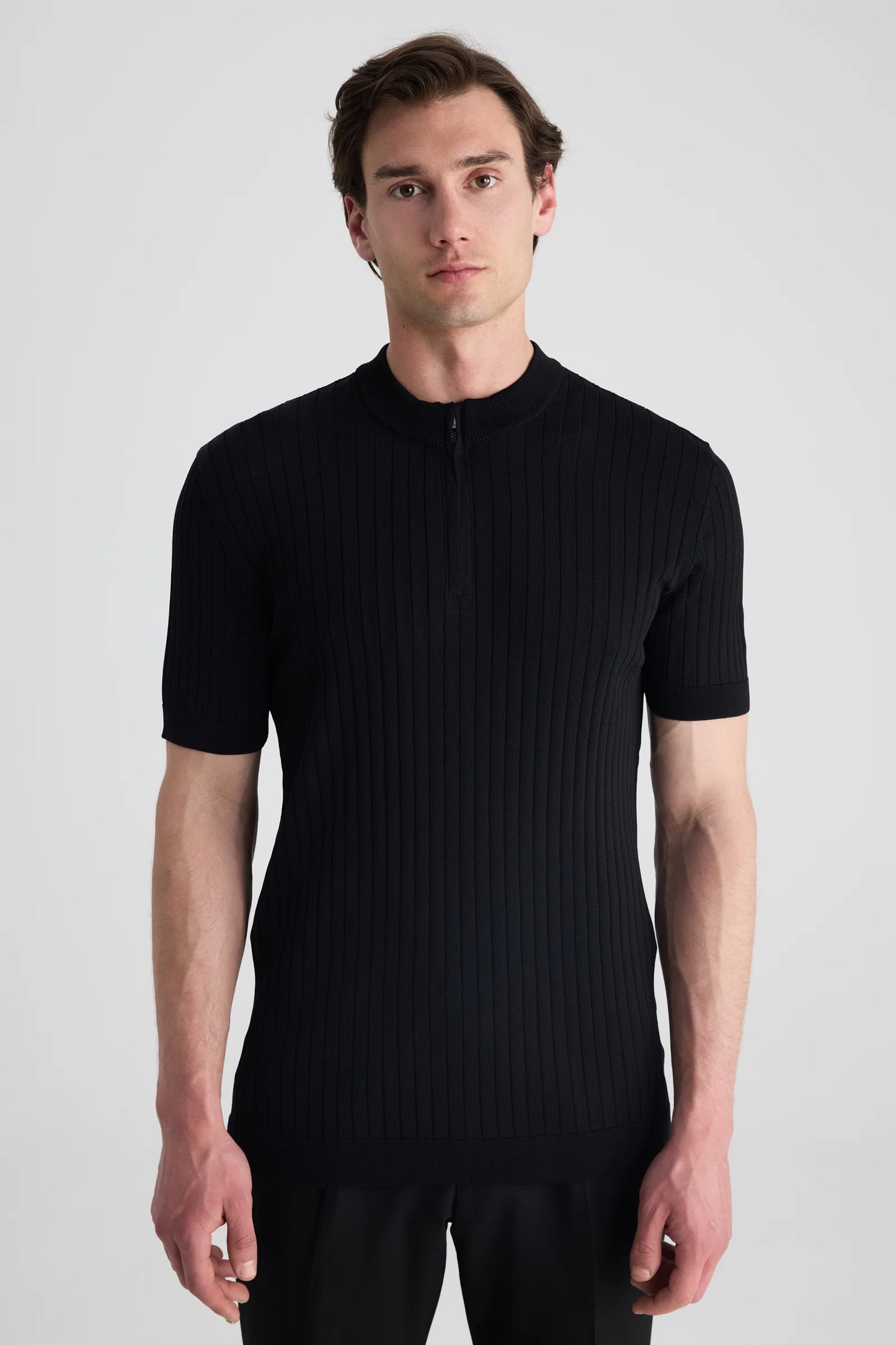 Ds Damat Regular Fit Siyah Düz Kazak