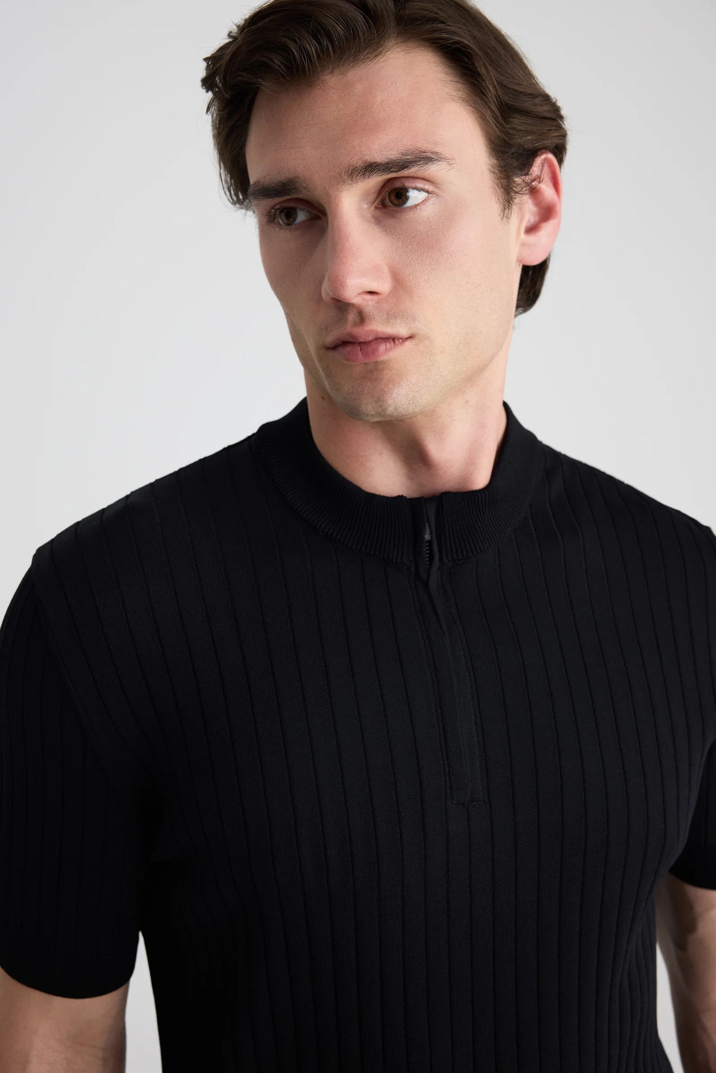 Ds Damat Regular Fit Siyah Düz Kazak