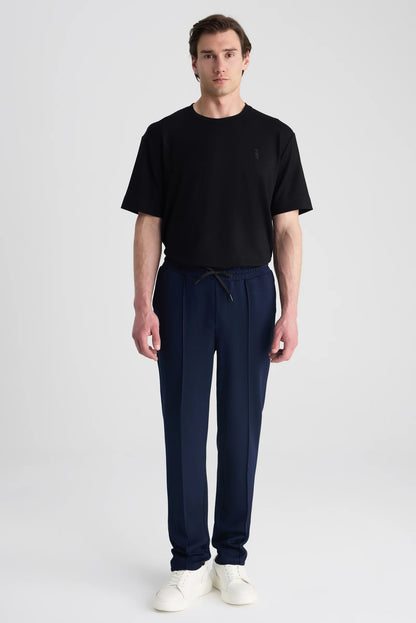 Ds Damat Regular Fit Lacivert Düz Eşofman Alt