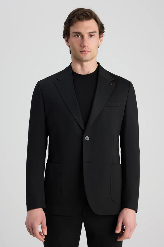 Ds Damat Comfort Fit Siyah Örme Takim Elbise