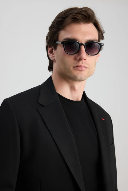 Ds Damat Comfort Fit Siyah Örme Takim Elbise