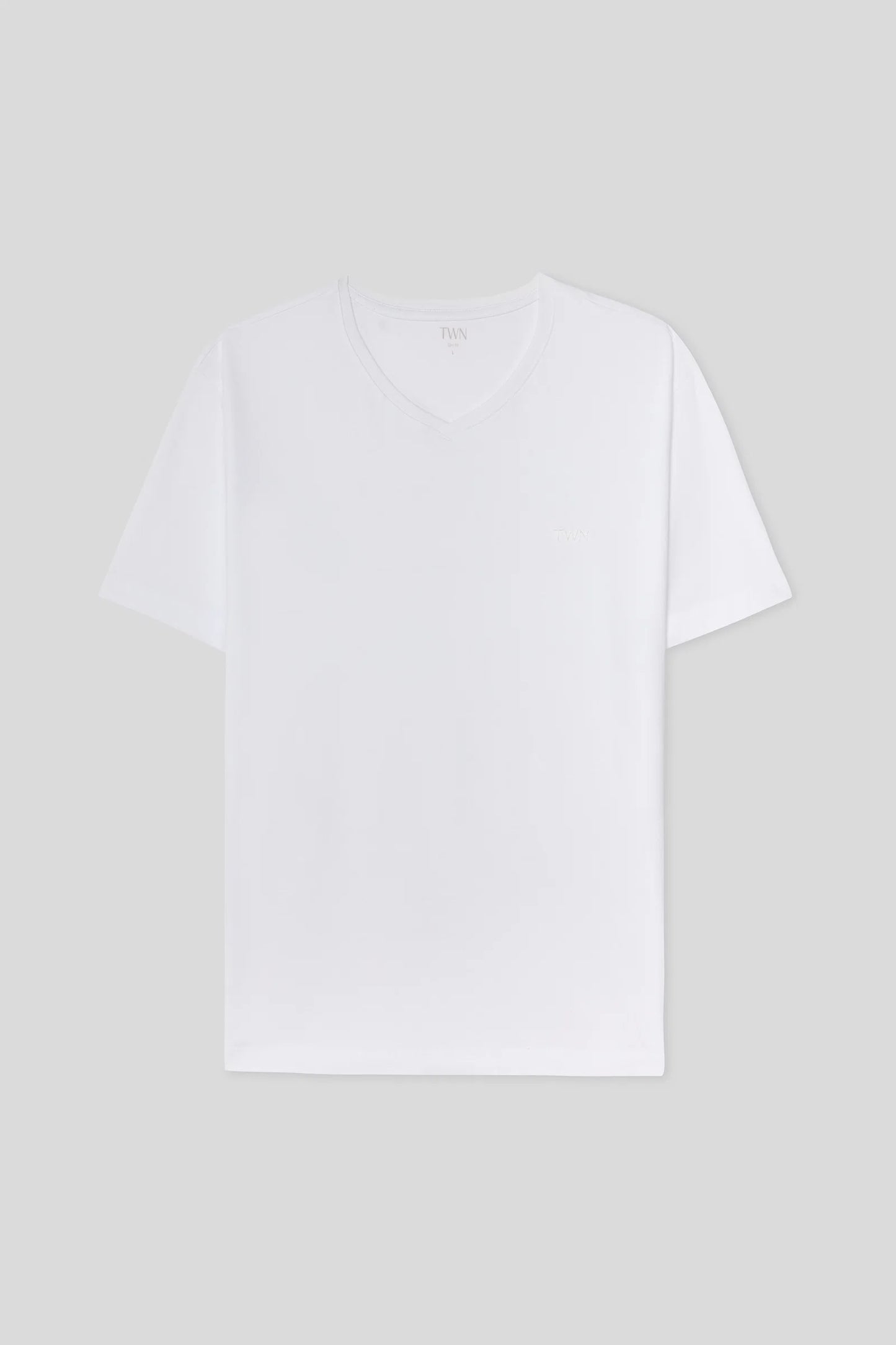 Twn Slim Fit Beyaz Düz T-shirt