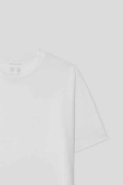 Ds Damat Regular Fit Beyaz Düz T-shirt