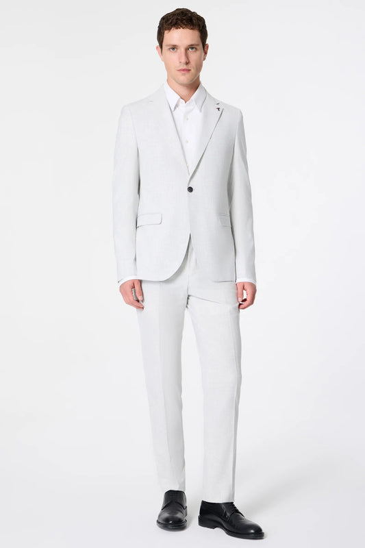 Tween Slim Fit Koyu Gri Armürlü Takim Elbise