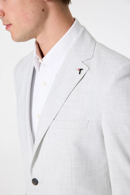 Tween Slim Fit Koyu Gri Armürlü Takim Elbise