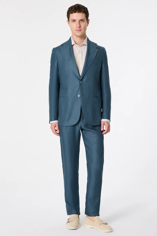 Damat Regular Fit Petrol Kumaş Ceket
