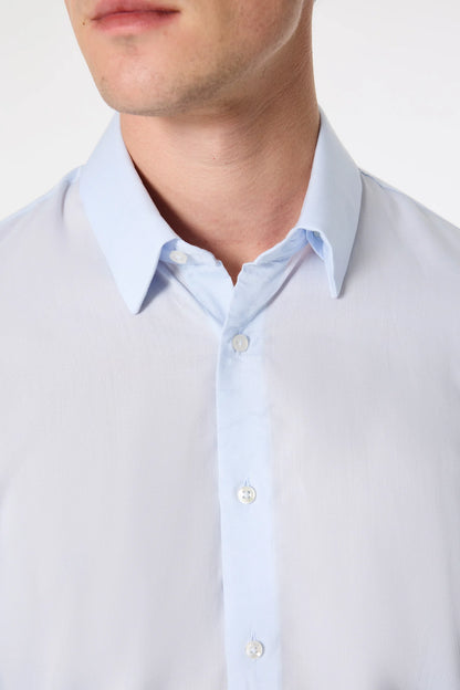Tween Slim Fit Mavi Düz Gömlek