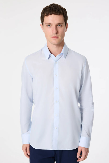 Tween Slim Fit Mavi Düz Gömlek