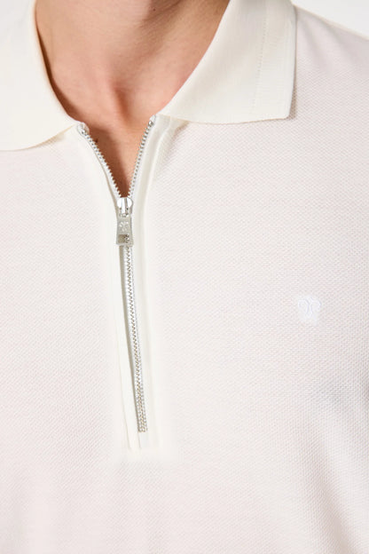 Damat Regular Fit Ekru T-shirt