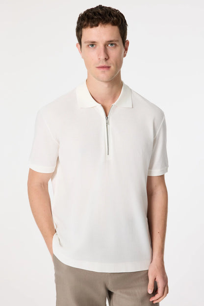 Damat Regular Fit Ekru T-shirt