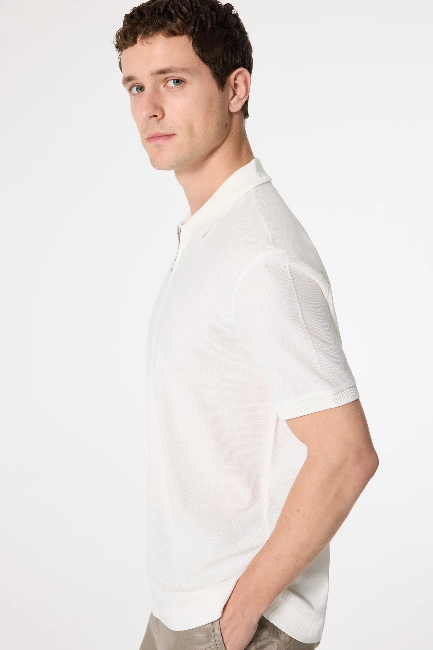 Damat Regular Fit Ekru T-shirt