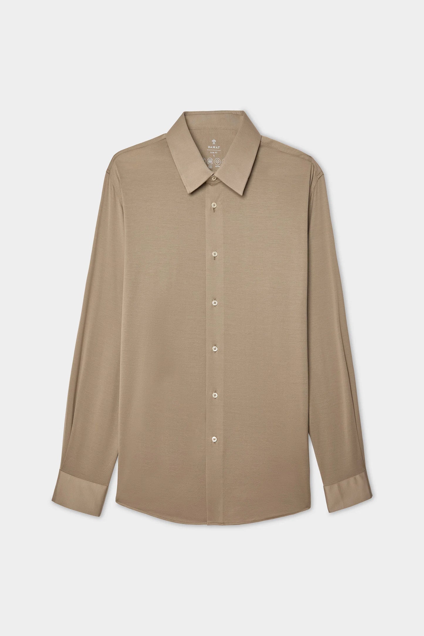 Damat Slim Fit Vizon Oxford Örme Gömlek