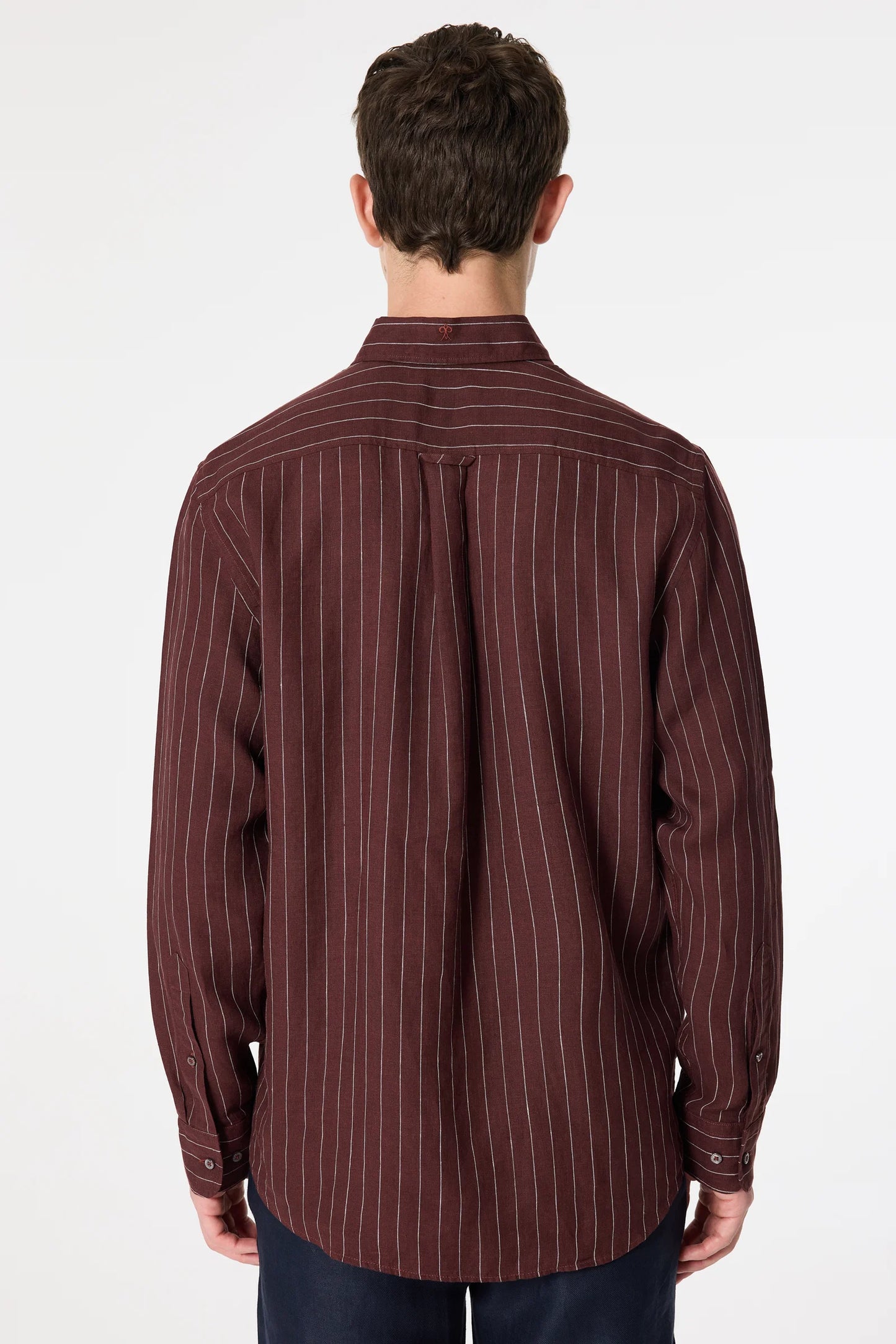 Damat Comfort Bordo Çizgili Gömlek