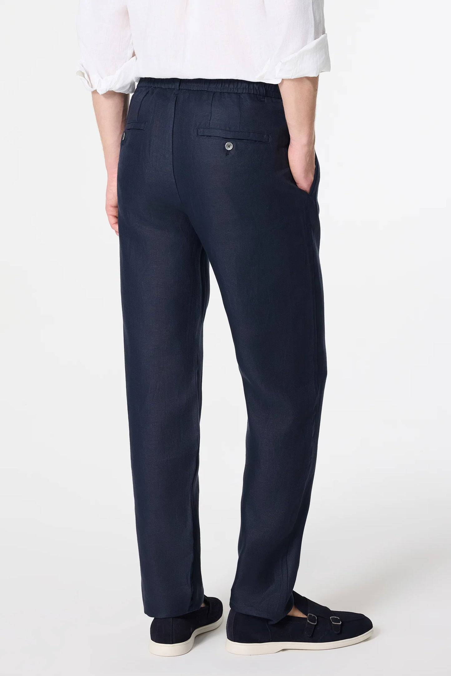 Damat Comfort Fit Lacivert Düz Kumaş Pantolon