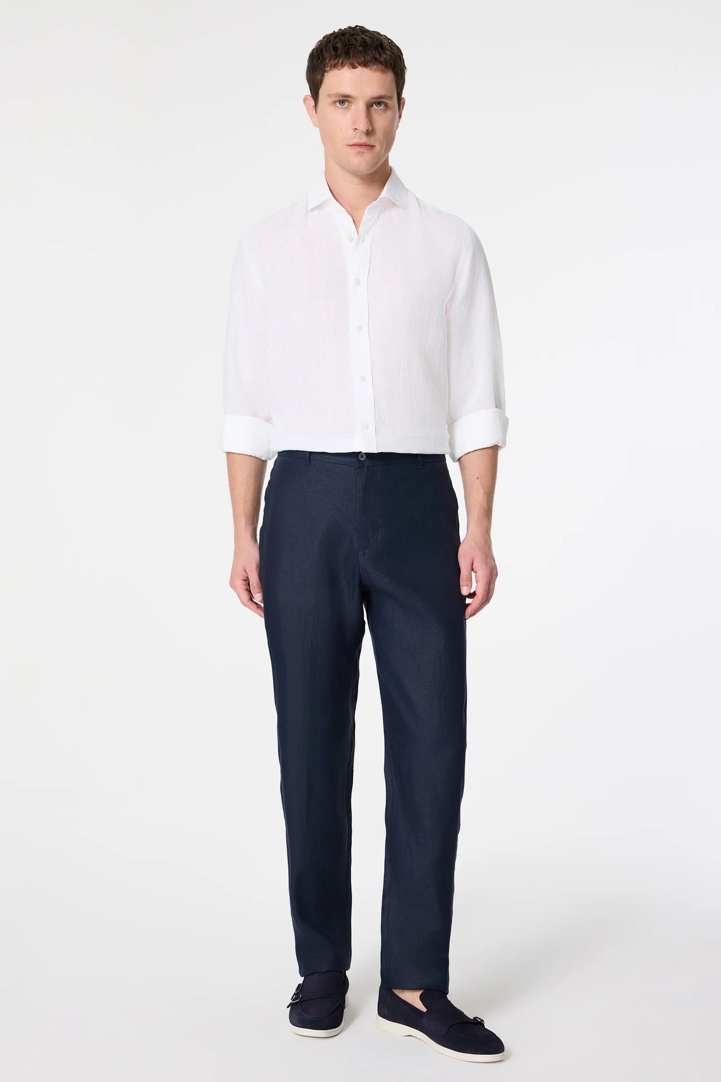 Damat Comfort Fit Lacivert Düz Kumaş Pantolon