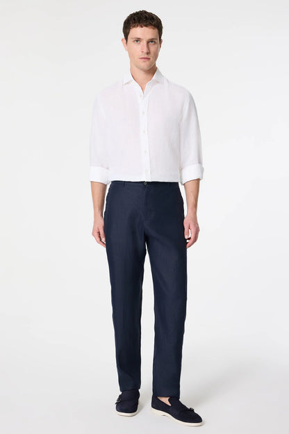 Damat Comfort Fit Lacivert Düz Kumaş Pantolon
