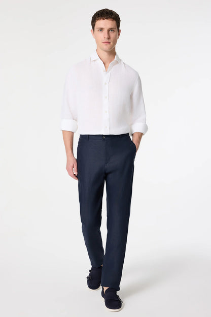 Damat Comfort Fit Lacivert Düz Kumaş Pantolon