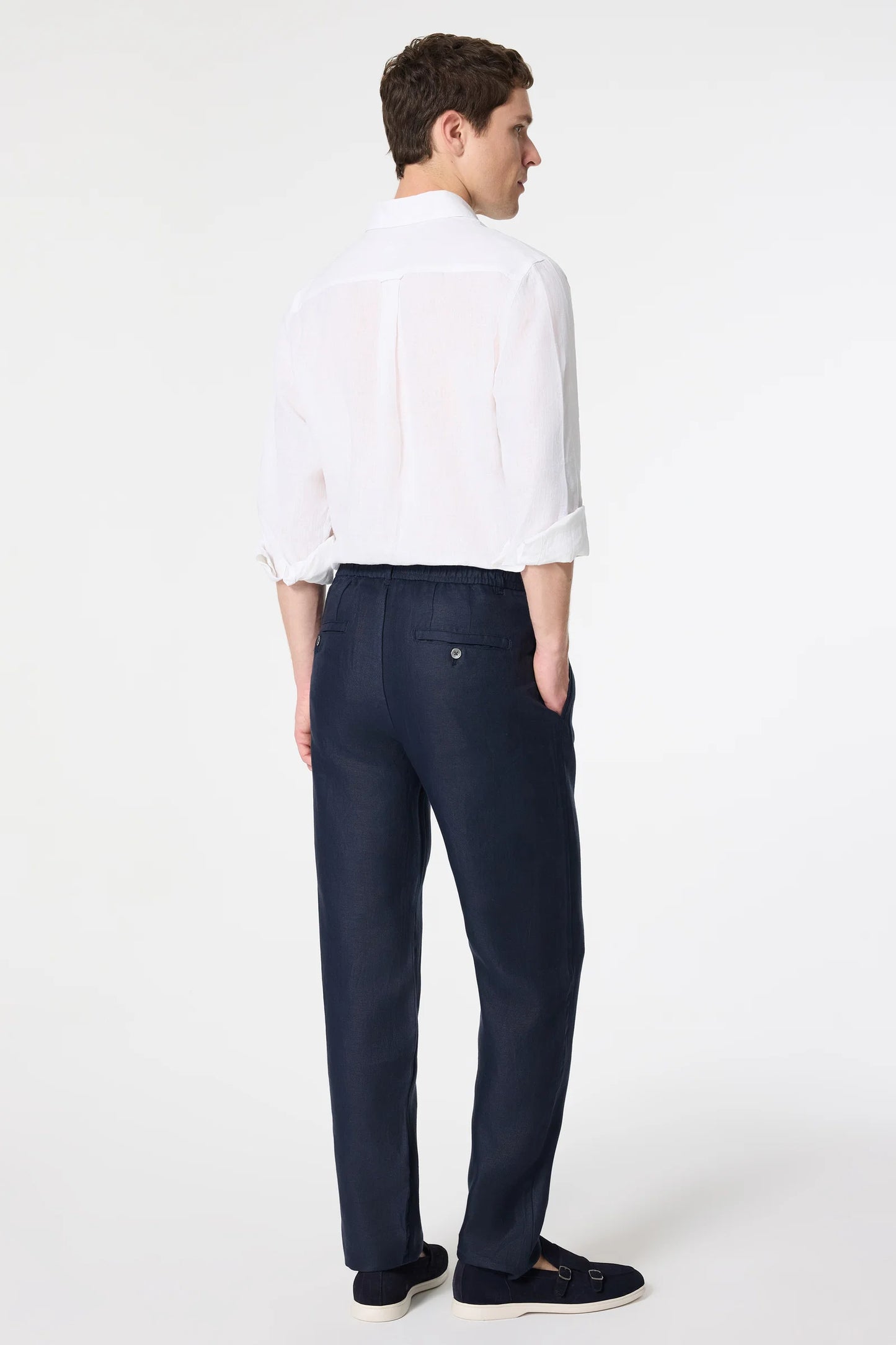 Damat Comfort Fit Lacivert Düz Kumaş Pantolon