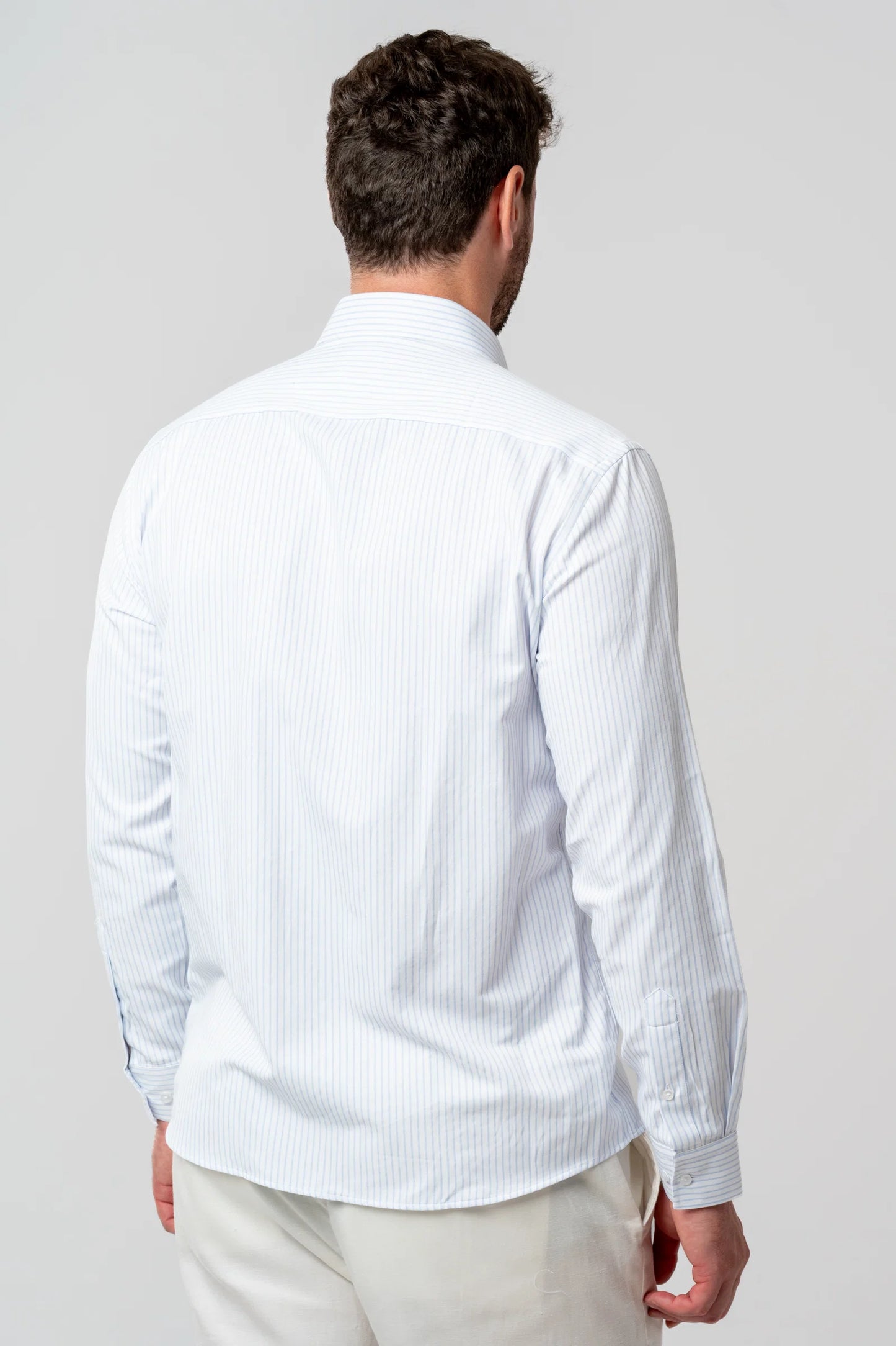 Twn Slim Fit Mavi Çizgili Gömlek