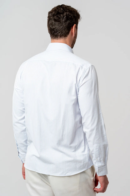 Twn Slim Fit Mavi Çizgili Gömlek