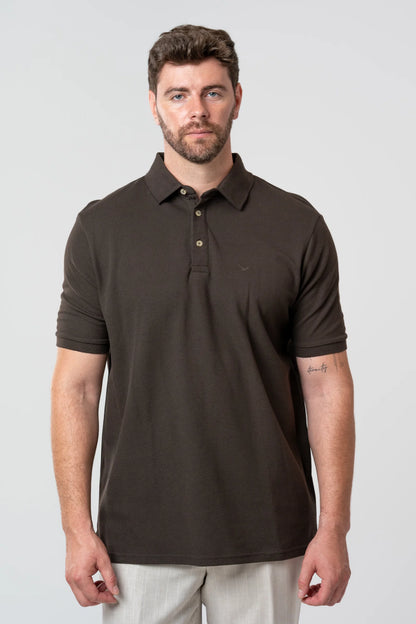 Ds Damat Regular Fit Kahverengi Pike Dokulu T-shirt
