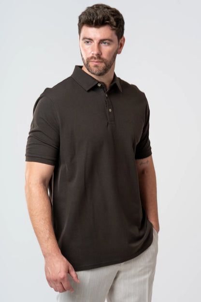 Ds Damat Regular Fit Kahverengi Pike Dokulu T-shirt