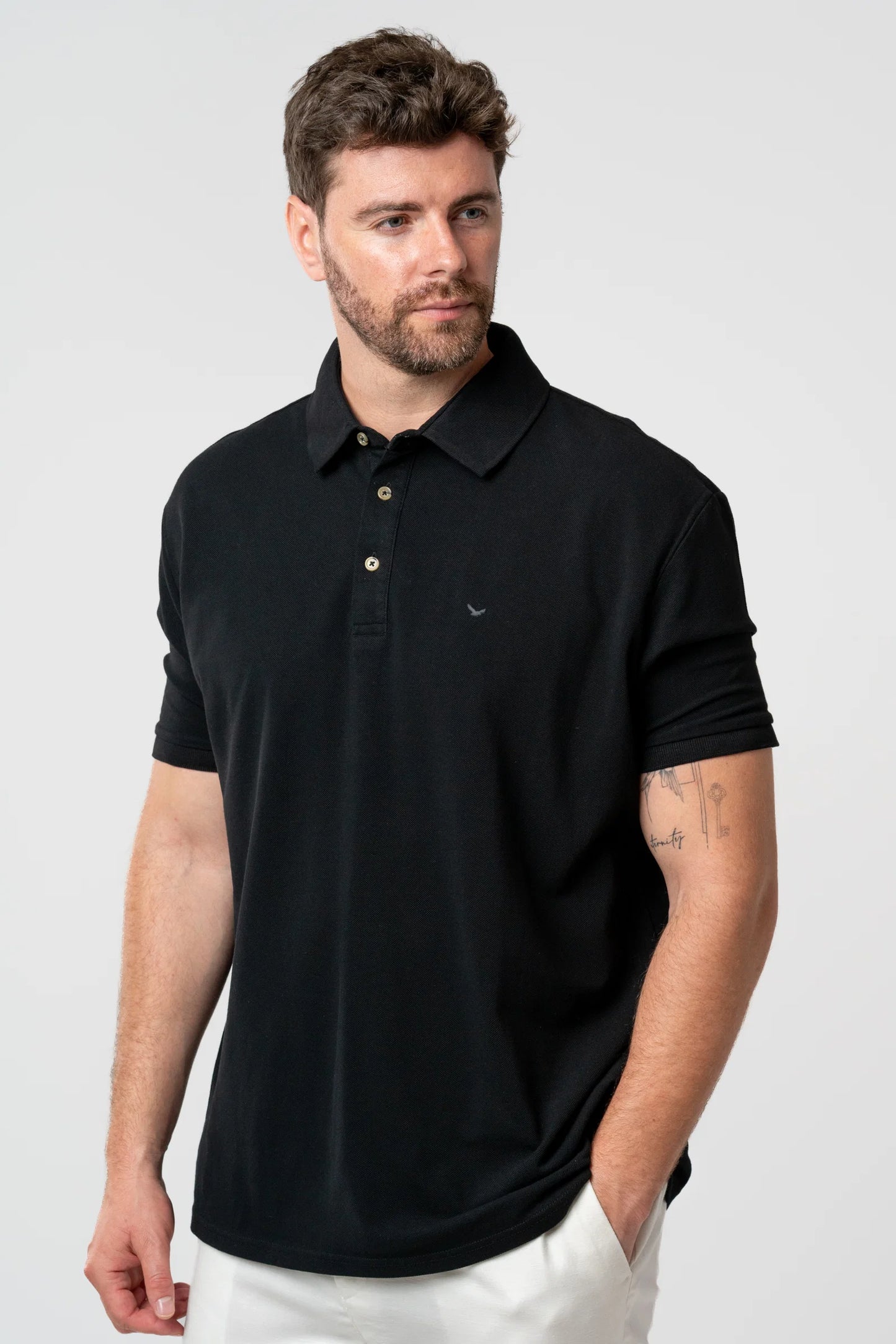 Ds Damat Regular Fit Siyah Pike Dokulu T-shirt